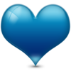 Heart D Shiny Blue Image
